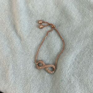 925 Rose Gold Infinity Bracelet